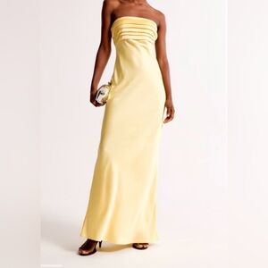 Abercrombie & Fitch Strapless Yellow Dress